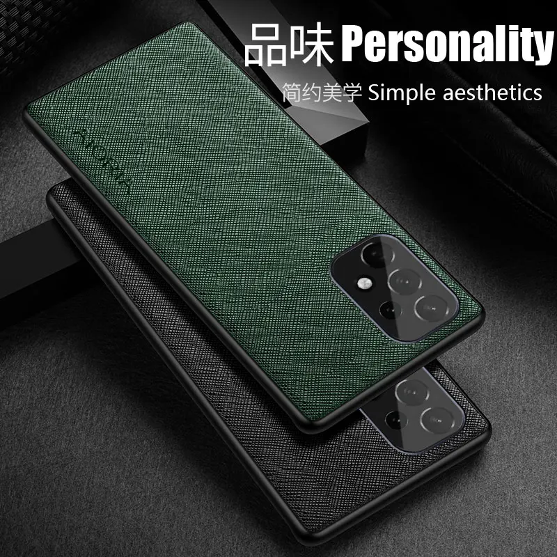 Luxury leather case for Samsung Galaxy A53, A73, A33, A23, 5G, Cross pattern