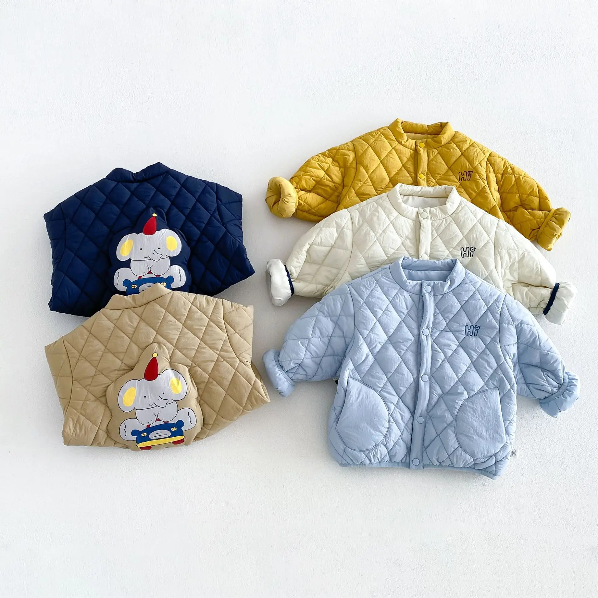 2026 New Winter Boys Quilted Cartoon Baseball Jacket | Padded Varsity Coat | Warm Outwear