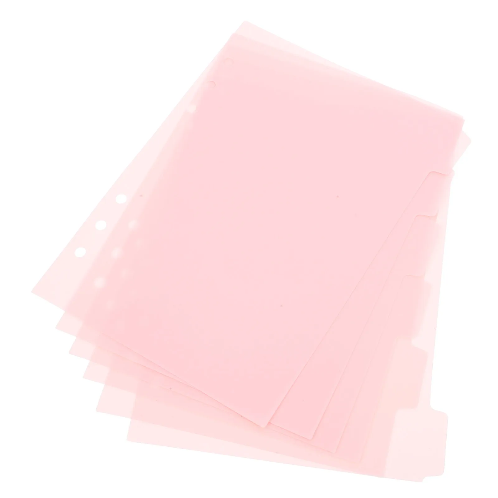 

6Pcs Index Binder Dividers Colored Plastic Sheets Insertable for A5 Loose Leaf Binder Notebook Page Markers Page Dividers