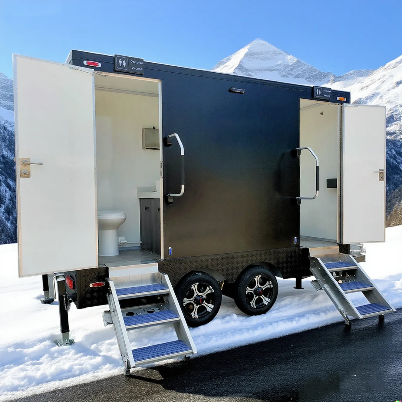 Outdoor Luxury Toilet Trailer Beach Wedding Outdoor Party Portable Toilets Mobile Trailer Mobile Trailer Toilets
