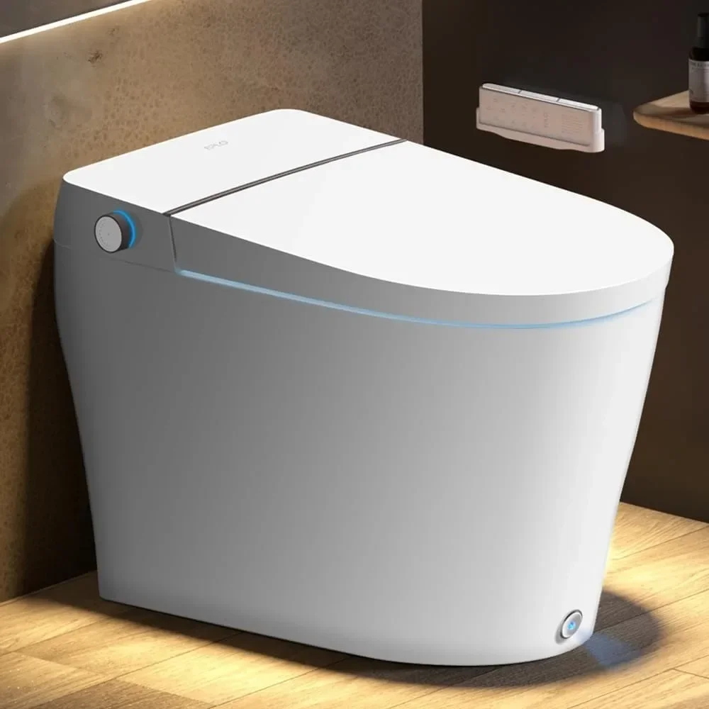 

Smart Bidet Toilet: Auto Open/Close, Heated Seat, Warm Water, Auto Flush, Nightlight, Tankless 1-Piece, G18