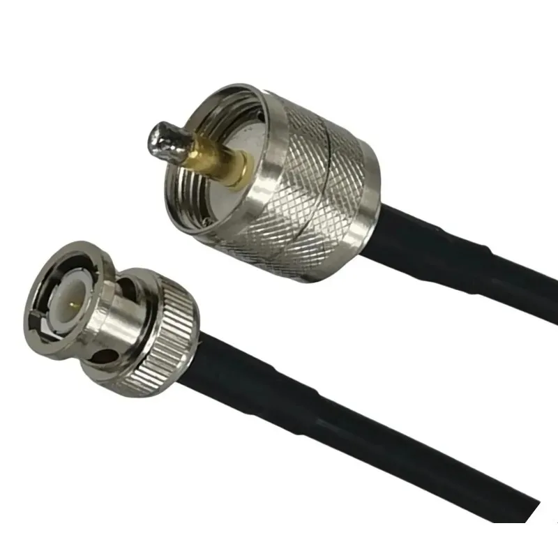 RG58 BNC Male to BNC Male Coaxial Cable RG58 RF Jumper Wire 50 Ohm to UHF Plug for Antenna Radio Analyzer