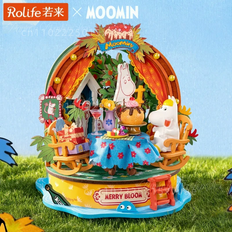 

Rolife Diy Moomin Building Blocks Garden Party Handmade Assembly Toys Collection Desktop Miniature Model Decoration Holiday Gift