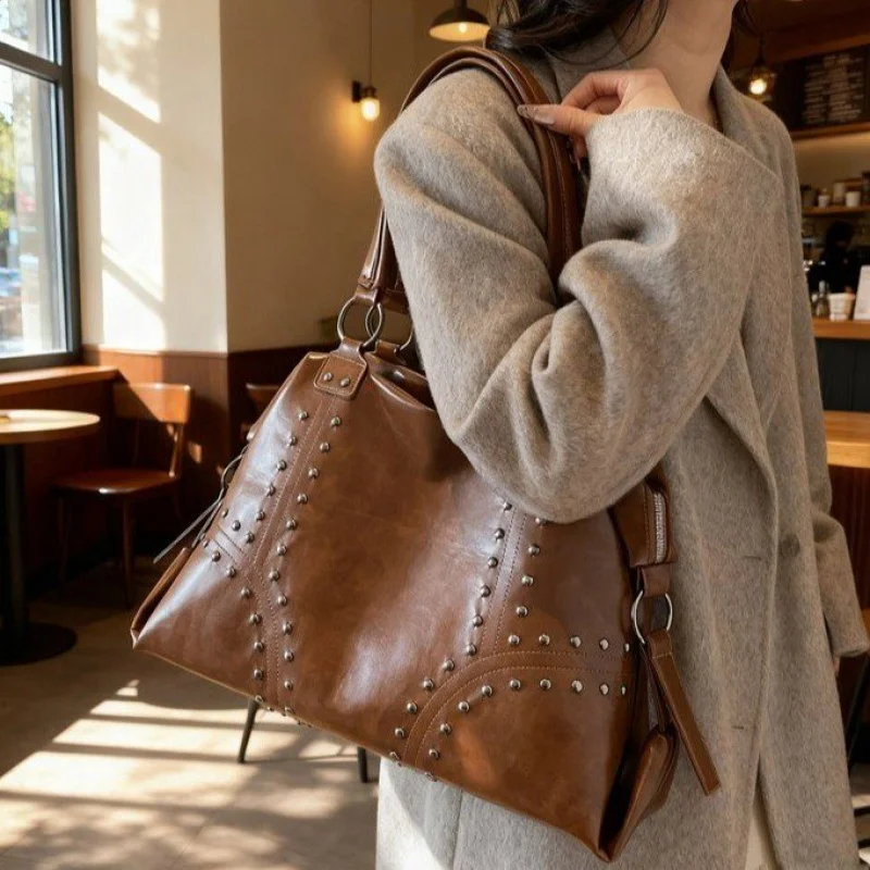 

Women's Shoulder Bag With Canvas Leather Casual Vintage Popular Lasting Spacious Soft Modern Style