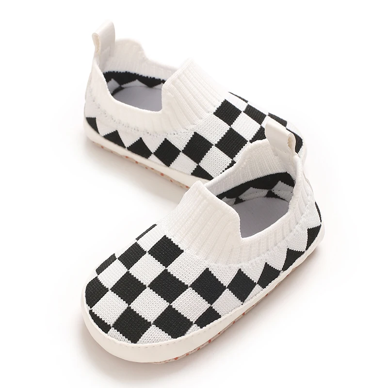 Klassische karierte Sportschuhe für Kleinkinder, Jungenschuhe für Mädchen, atmungsaktive Mesh-Baumwollsohle, lässig, Sport, 0–18 Monate, Baby Walk – Detail 6