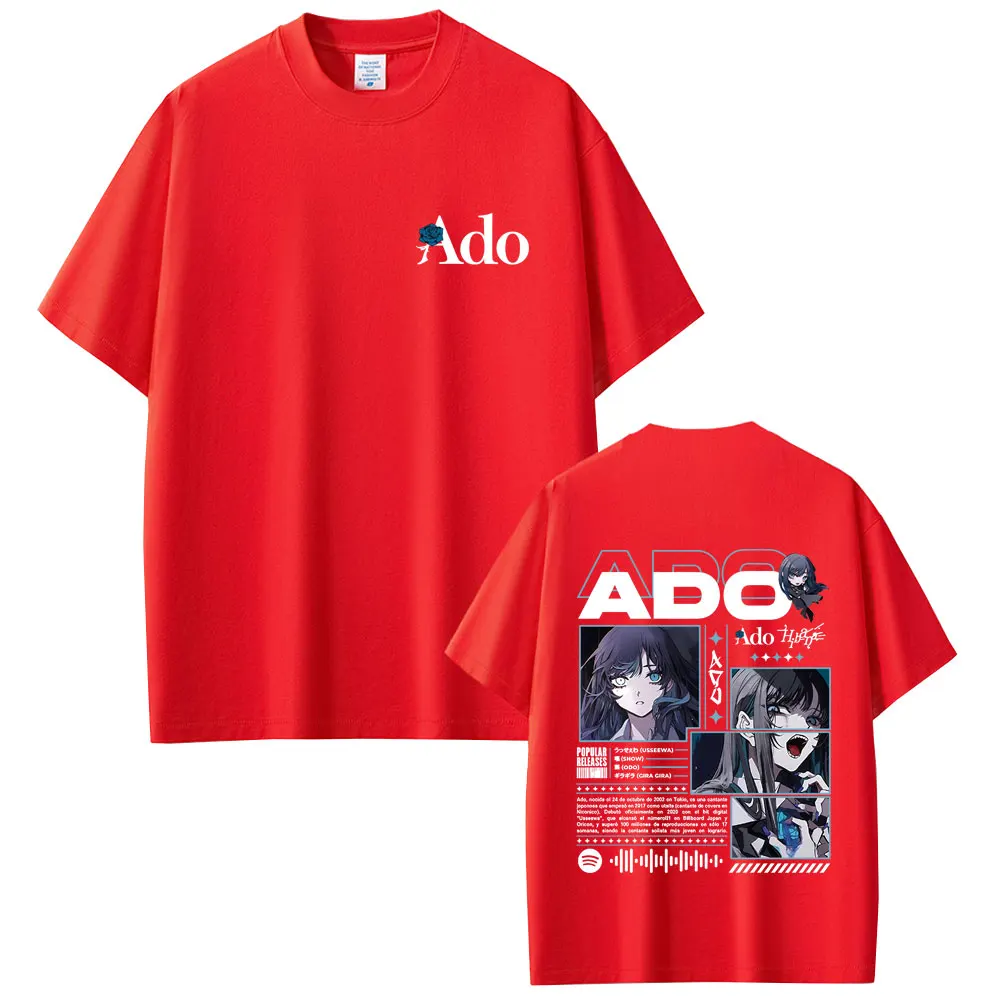 Ado World Tour 2025 Hibana T-shirt Male Fashion Casual Soft Cotton
