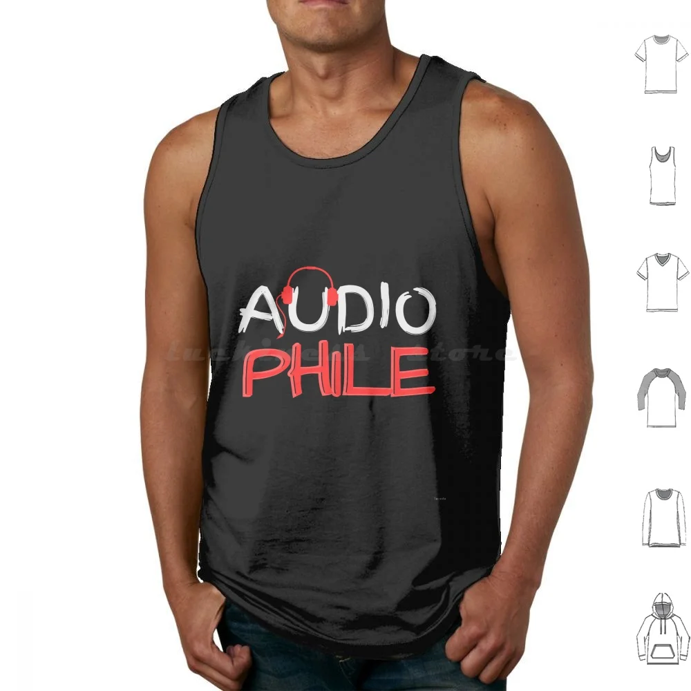 Aesthetic Tank Tops Print Cotton Aesthetic Black Music Equalizer Vinyl Vintage Retro Record Walkman Dj Hifi Sound Records