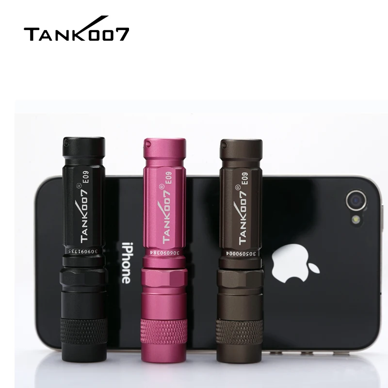 Tank007 E09 Mini Flashlight Portable Outdoor EDC Pocket Light Keychain Torch 3 Modes IPX-8 with AAA Battery For Emergency