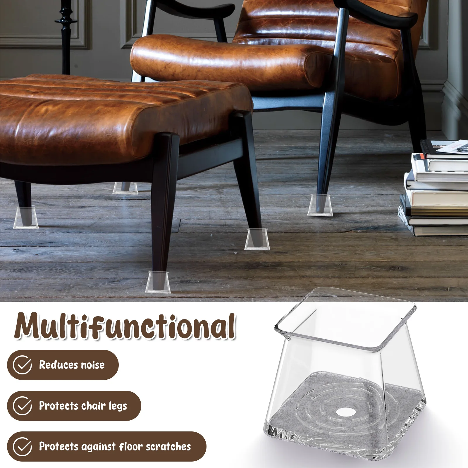 32 قطعة سيليكون كرسي الساق الطابق حامي M/L/XL المضادة للانزلاق الأثاث غطاء الساق مع ورأى أسفل مربع أقدام أثاث حماة