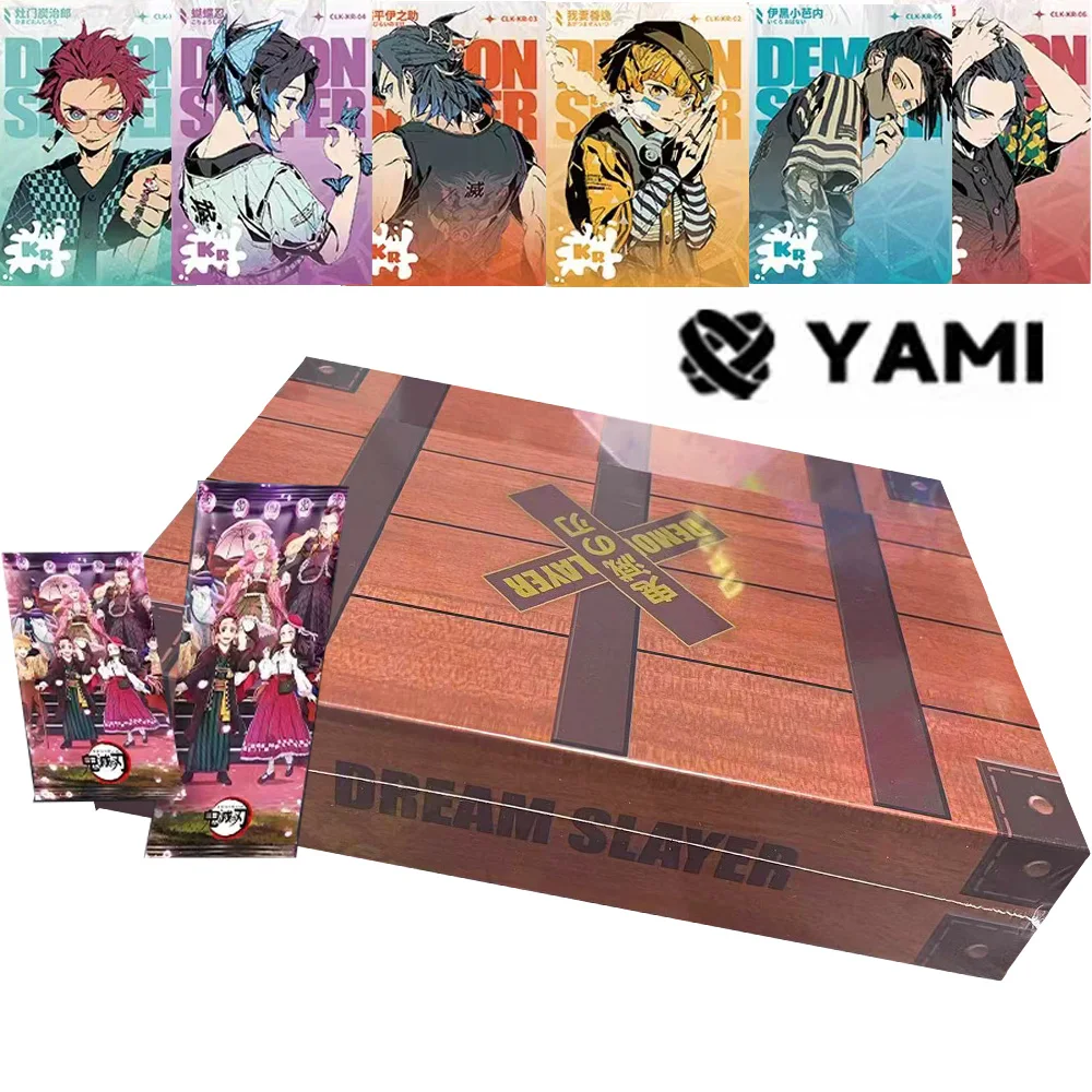 

YAMI Demon Slayer Cards Booster Box Kamado Nezuko Shinobu Kanroji Mitsuri Rare Card Toy For Children Gift