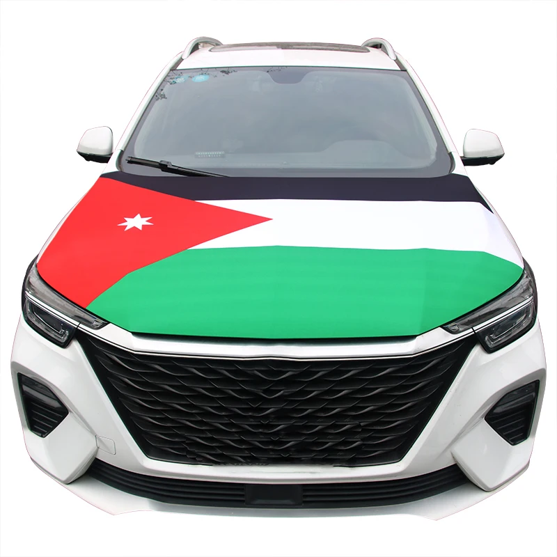 115x160cm 3.8x5.3ft Jordan Flag Car Engine Hood Cover National Flag Fabrics For SUV For Decoration