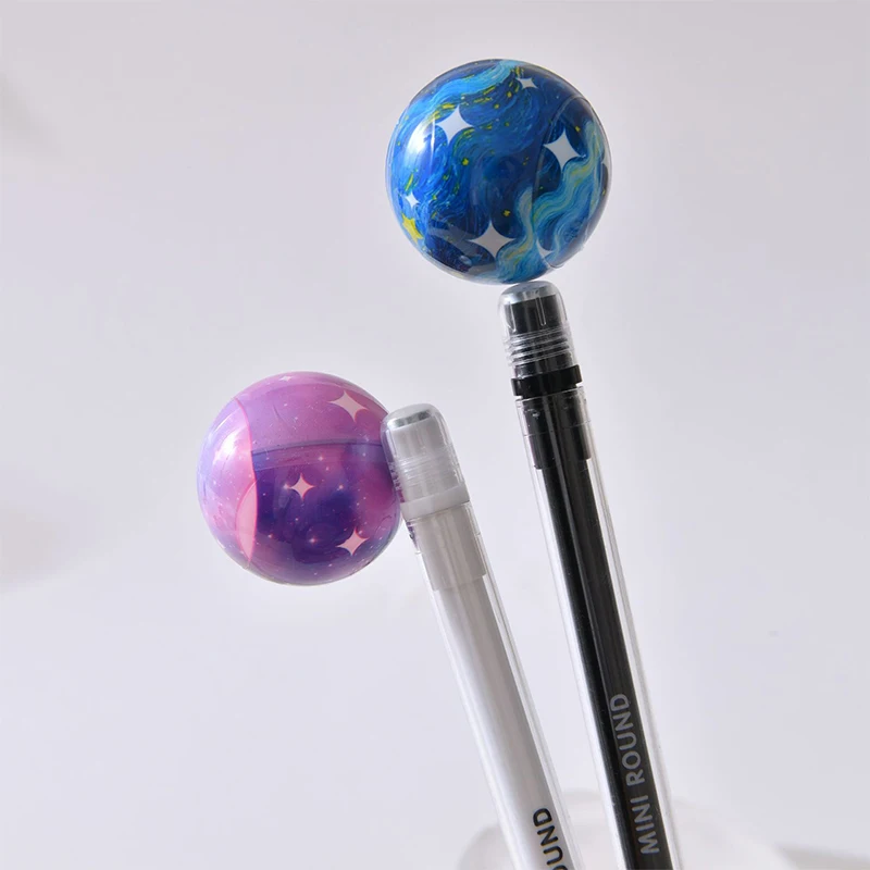 Creative Rotating Planet Pen Spinning Decompression Pen Stress Relieve Rotating Gel Pens Student Stationary