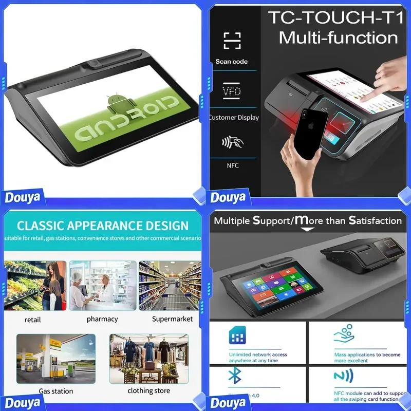 Supermarket 11.6-inch Smart Pos Payment System With Printer NFC Cash Register All-in-one Terminal Point of Sale