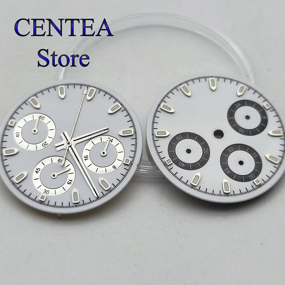 RICHUS 29.5mm VK63 Watch Dial Watch Hands Black Sky Blue Gray Rose Gold Watch Dial Luminous Suitable for VK63 Quartz Movement