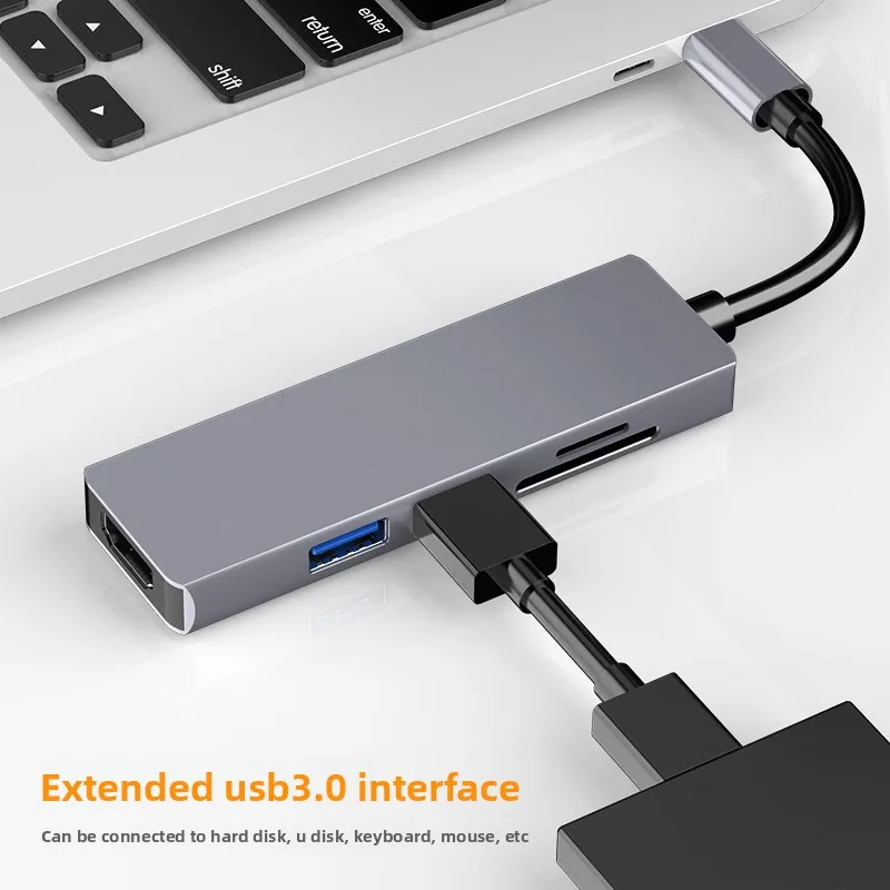 Type-c Expansion Usb Splitter, Multi-interface Hdmi Network Cable Adapter, Computer Converter, Five-in-one Docking Station