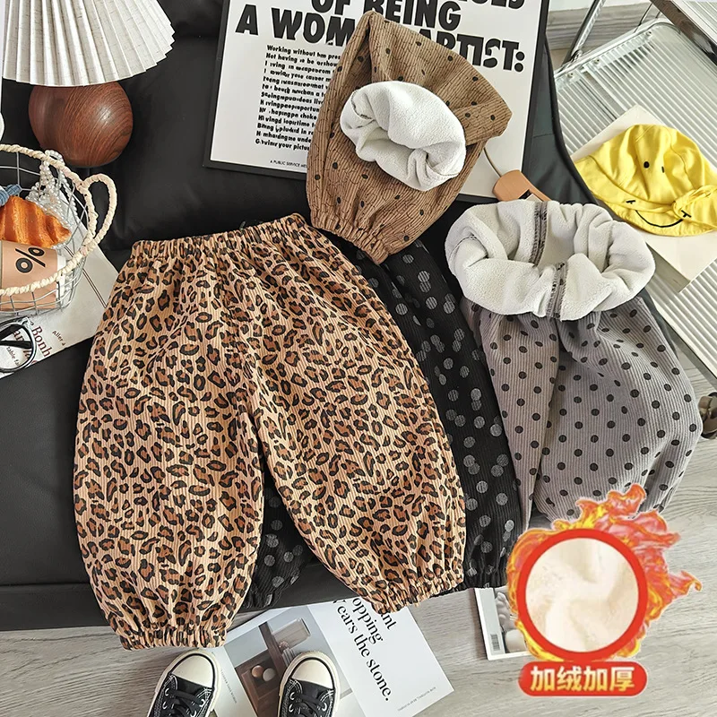 Kids Fall Winter Fleece Pants Outerwear Boys Sweatpants Girls Sweatpants Thick Fleece Medium Small Warm Pants