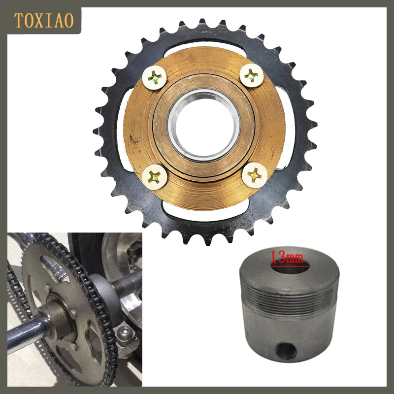 420 32T sprocket tooth Superhard 45# steel plate suitable for retrofitting electric manual tricycle 95mm flywheel adapter