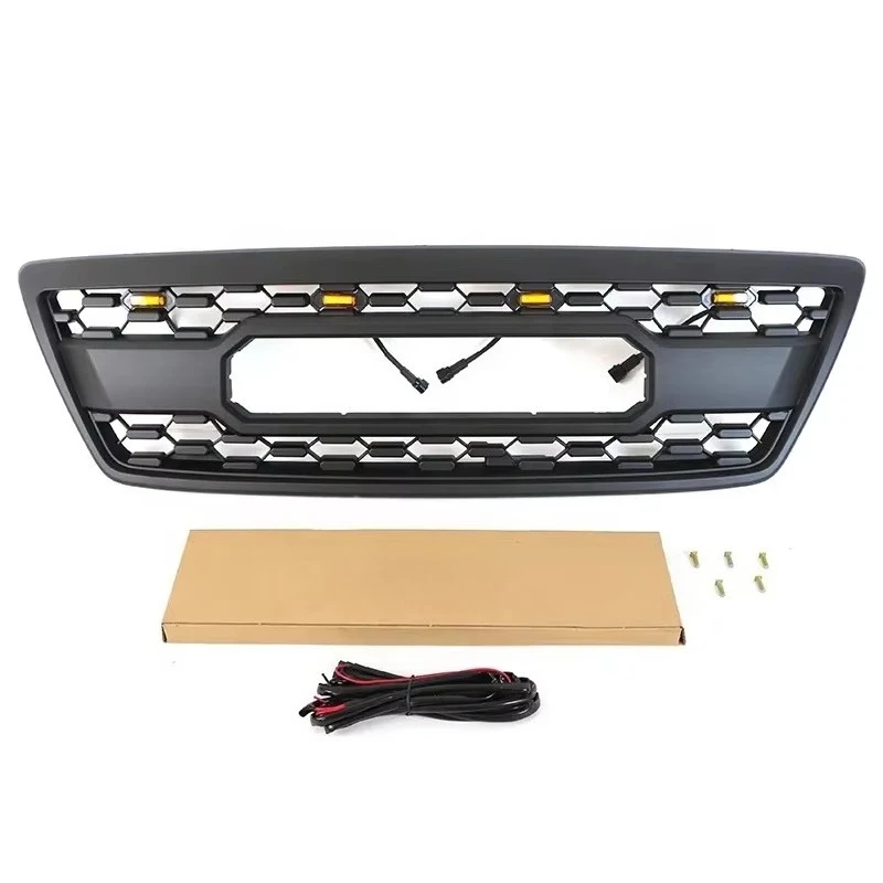 

Другие внешние аксессуары: черная решетка радиатора из АБС-пластика с 4 светодиодными фонарями, подходит для LX470 570 Harrier 2003-2007 годов выпуска