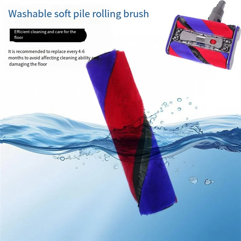 

B06B-подходит для Dyson Omni-Glide, двойная роликовая щетка, мягкие бархатные аксессуары для роликовых щеток