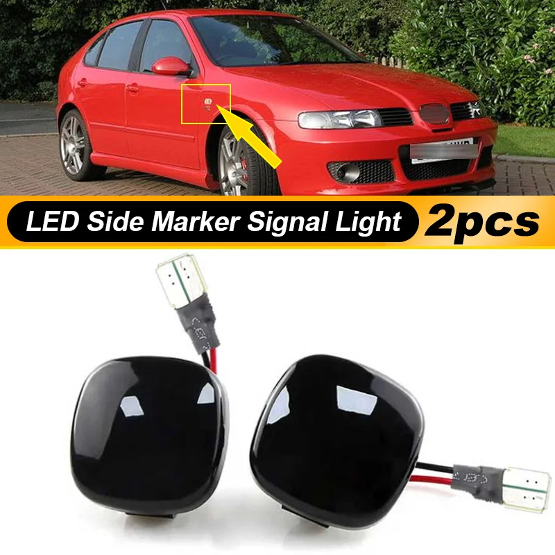 2X LED Turn Signal Side Marker Light for SEAT Leon Mk1 1999-2005 Cordoba 1999-2003 Facelift Ibiza Mk2 1999-2002 Facelift