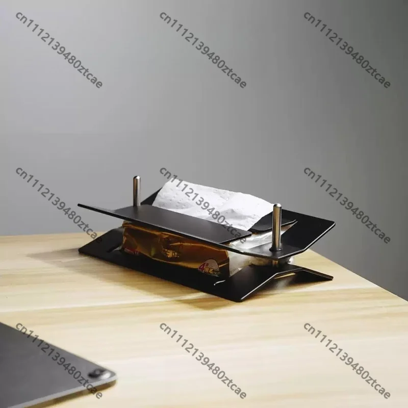 Metal Aluminum Alloy Tissue Box Napkin Holder, Modern Decorative Tissue Case for Model House Home Decor, Creative Present