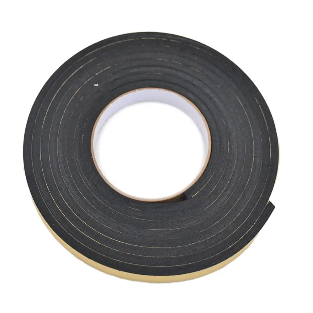 Sepasang Strip segel karet spons cuaca Universal, pintu pita EPDM 15mm x 5mm