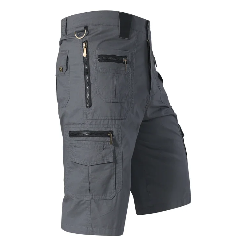 2025 ropa de hombre Casual Breeche Bermuda playa Jogger verano hombres pantalones cortos Cargo de algodón pantalones cortos masculino verano militar Multi bolsillo Pa