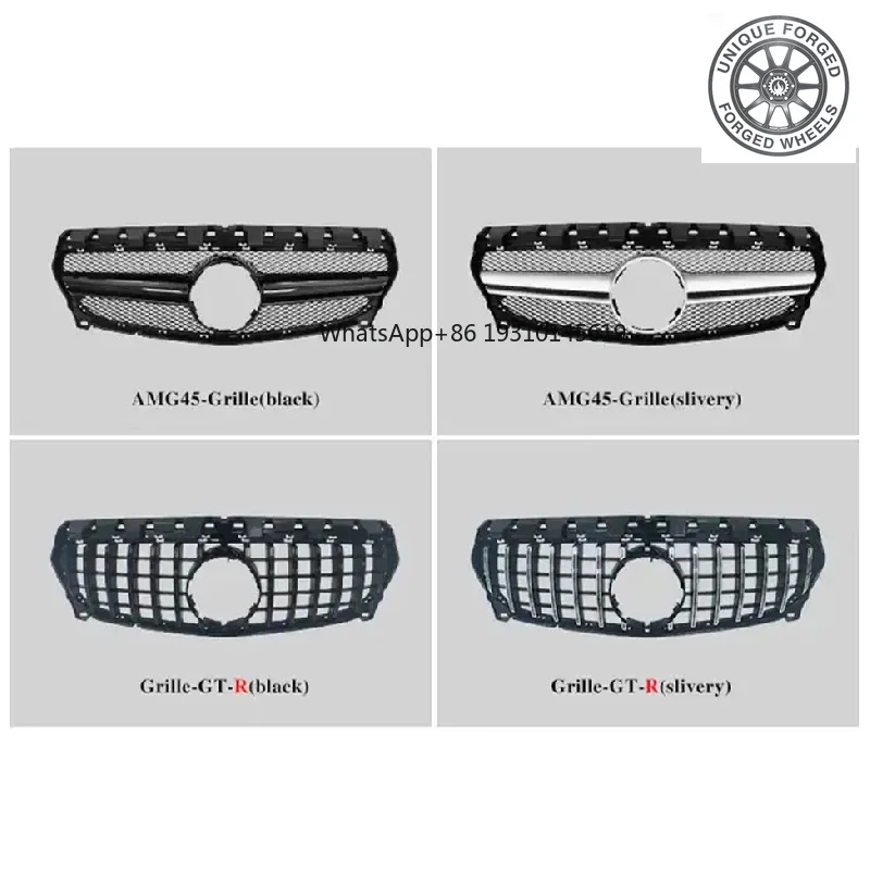 

Решетка радиатора, передний бампер и боковые накладки в стиле CLA, модифицированные для автомобиля, комплекты кузовных деталей W117 2013–2019 для CLA45