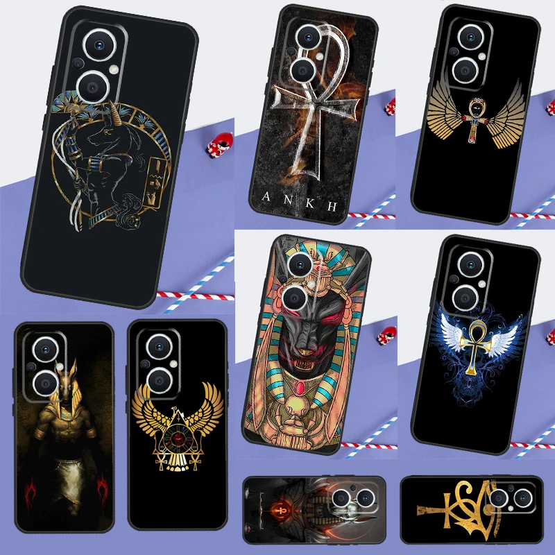 Egypt Nefertiti Anubis Ankh Phone Case For OPPO Reno 13 13F 12 11 F 8T 7 8 10 Pro OPPO Find X8 Pro X6 X3 X5 Lite Cover