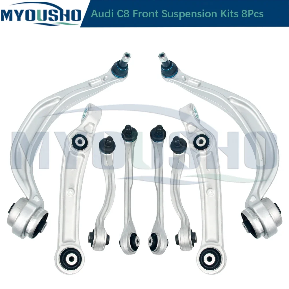 

Myosho 8pcs Front Suspension Control Arm Kits For Audi A6 C8 A7 4KA Q5 FYB 80A407152A 80A407694C 80A407151A 80A407694C