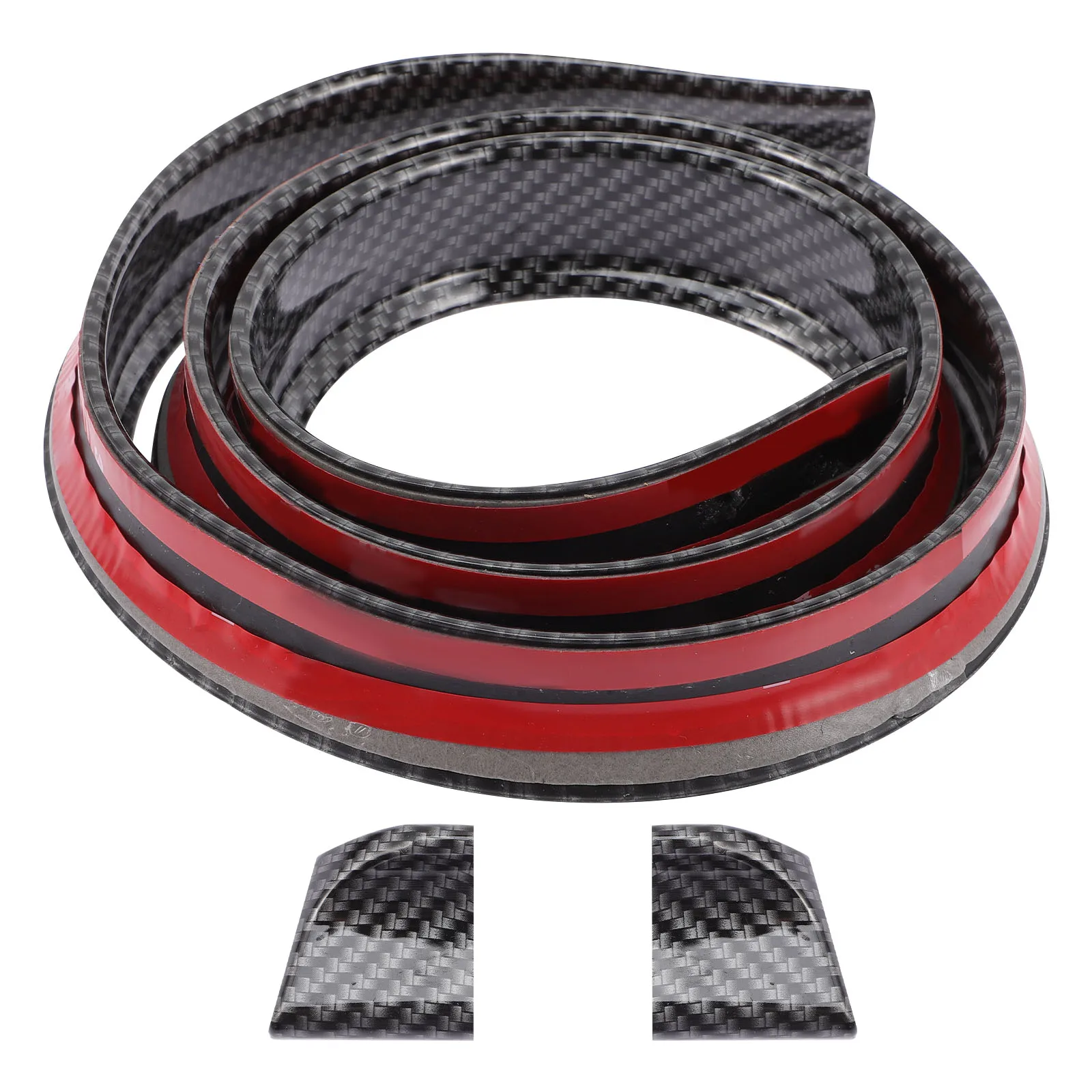 

Flexible Bending Rubber Vehicle Spoiler Carbon Fiber Look Sporty Design Rear Spoiler Car Roof Hood Decoration