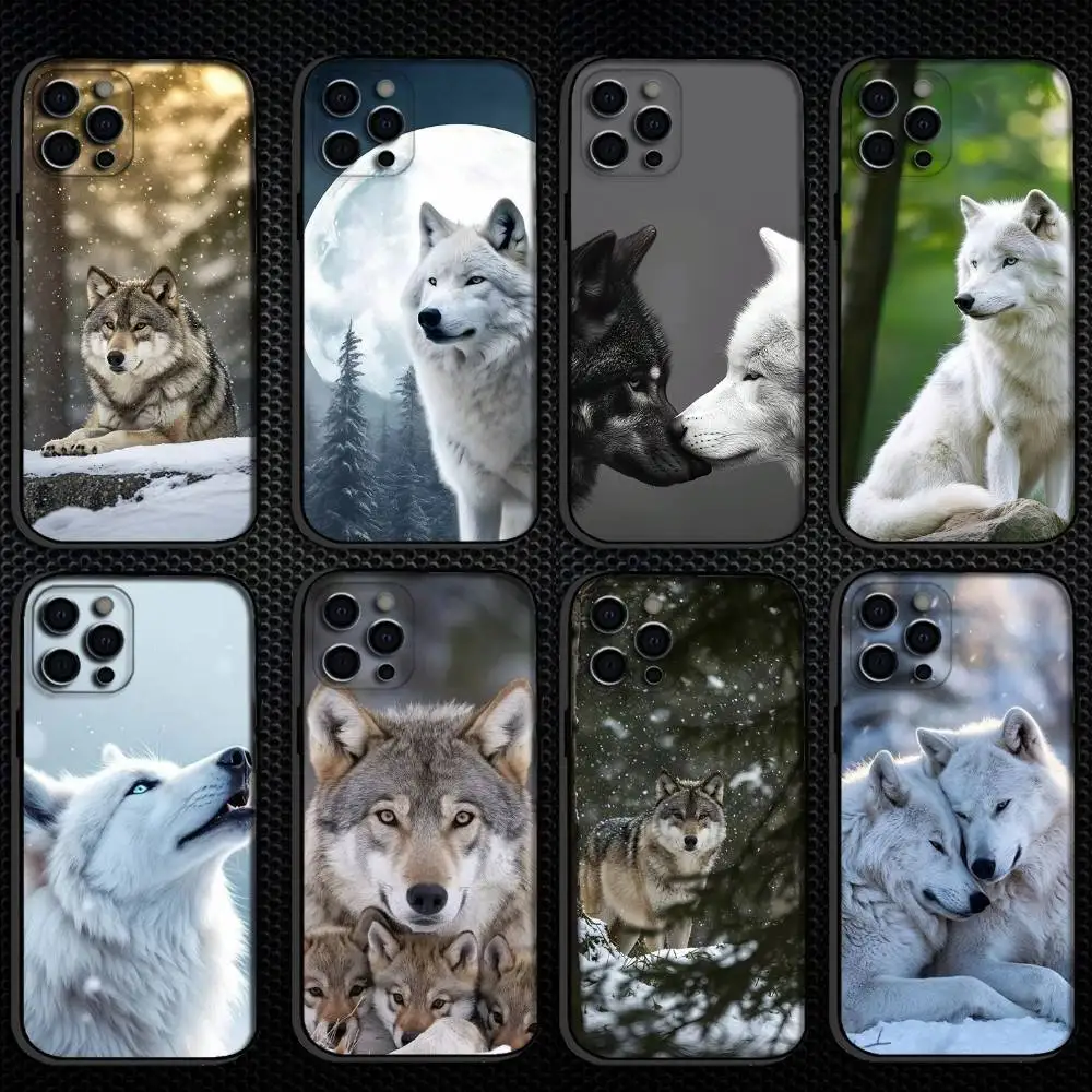 

Wolf Phone Case For iPhone 16,15,14,13,12,11 Plus,Pro Max, Others Soft Black Cover
