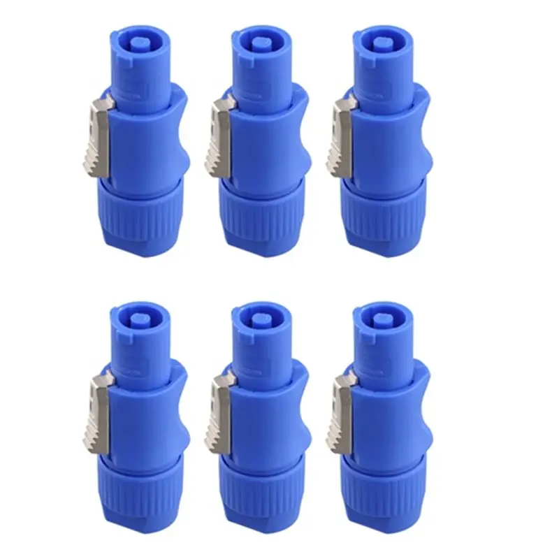 ABZW For Light Stage Light Compatible 3 PIN Male Powercon Connector Signal Jack- 6Pcs Set Power