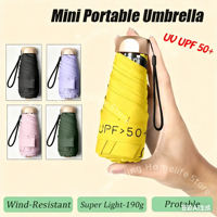 Mini Capsule Umbrella Small Pocket Rain Umbrella Vinyl Folding UV Ultraviolet Protection Ultra Light Dual Use Umbrella