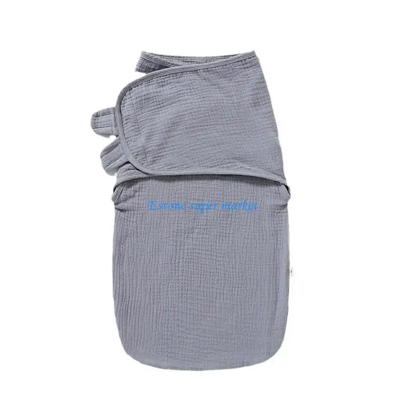 090B Newborns Baby Swaddles Blanket Soft Comfortable 4-Layer Cotton Adjustable Wrap Bag for Comfortable Sleep