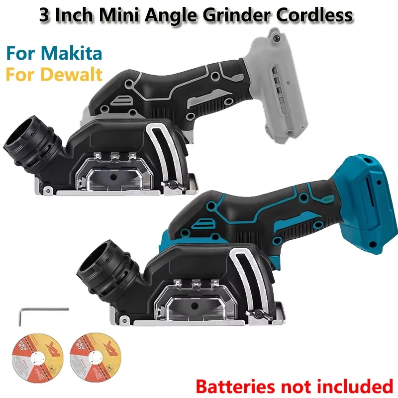 

3 Inch Mini Angle Grinder Cordless For Makita/Dewalt 18V Li-ion Battery Cutting Power Tools For Metal,Wood Cutting and Polishing
