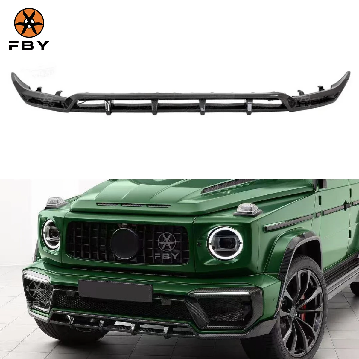 

TC Style Dry Carbon Fiber Front Bumper Lip for Mercedes Benz W464 G500 G63 2019-2023 Carbon Front Lip Auto Parts