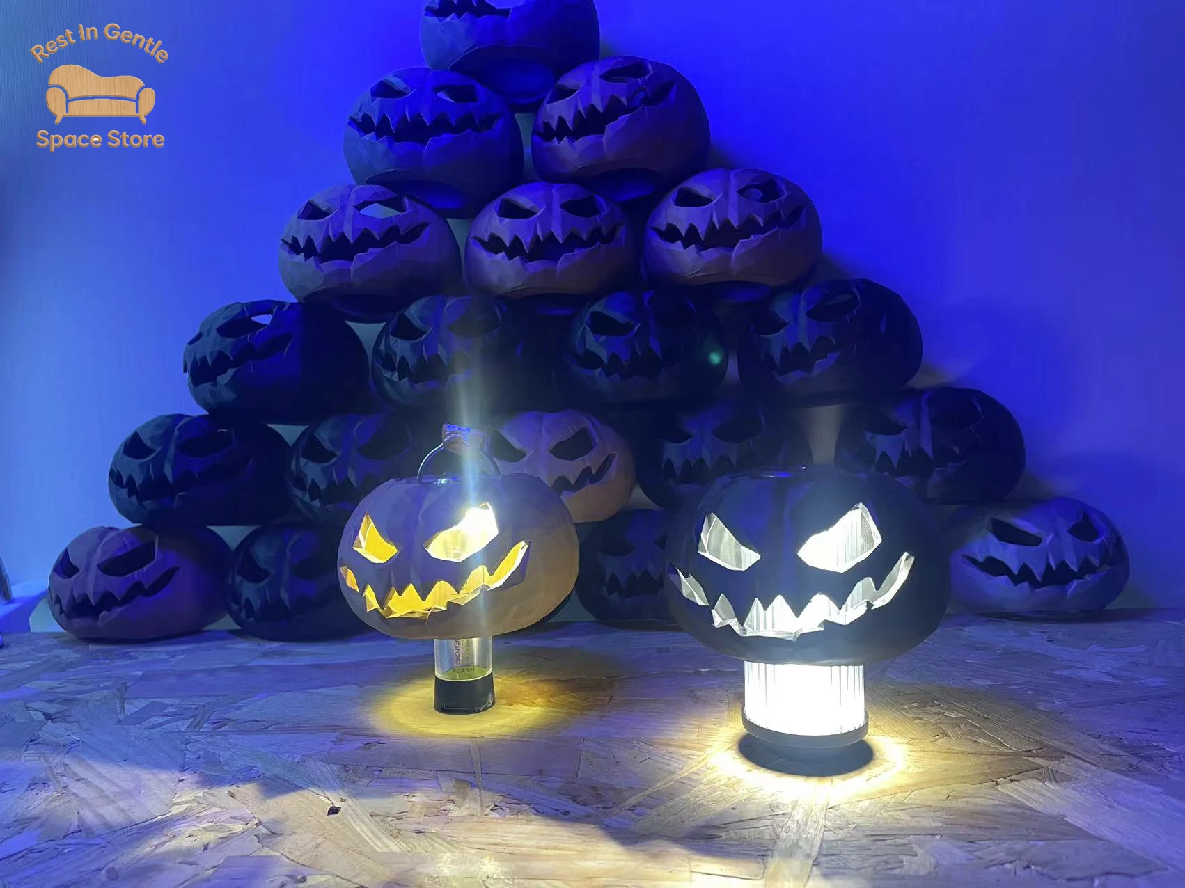 Pumpkin head camping lampshade for goalzero lamp 38explore zanearts ml4 lamp outdoor