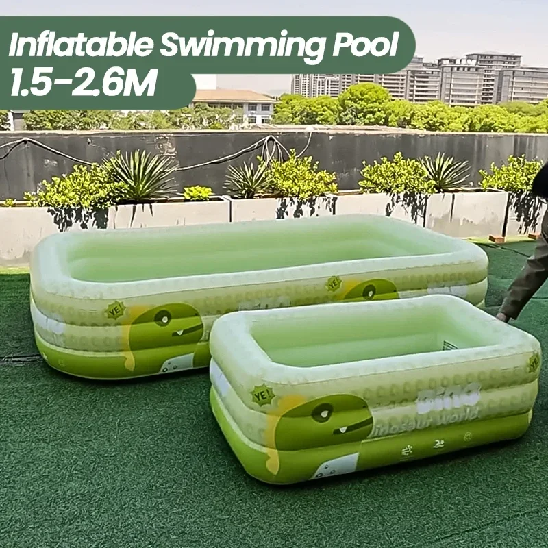 Piscina inflable, piscinas familiares grandes, 1,5 M/1,8 M/2,1 M/2,6 M, extraíble sobre el suelo, juguetes acuáticos de Pvc para fiestas al aire libre para niños