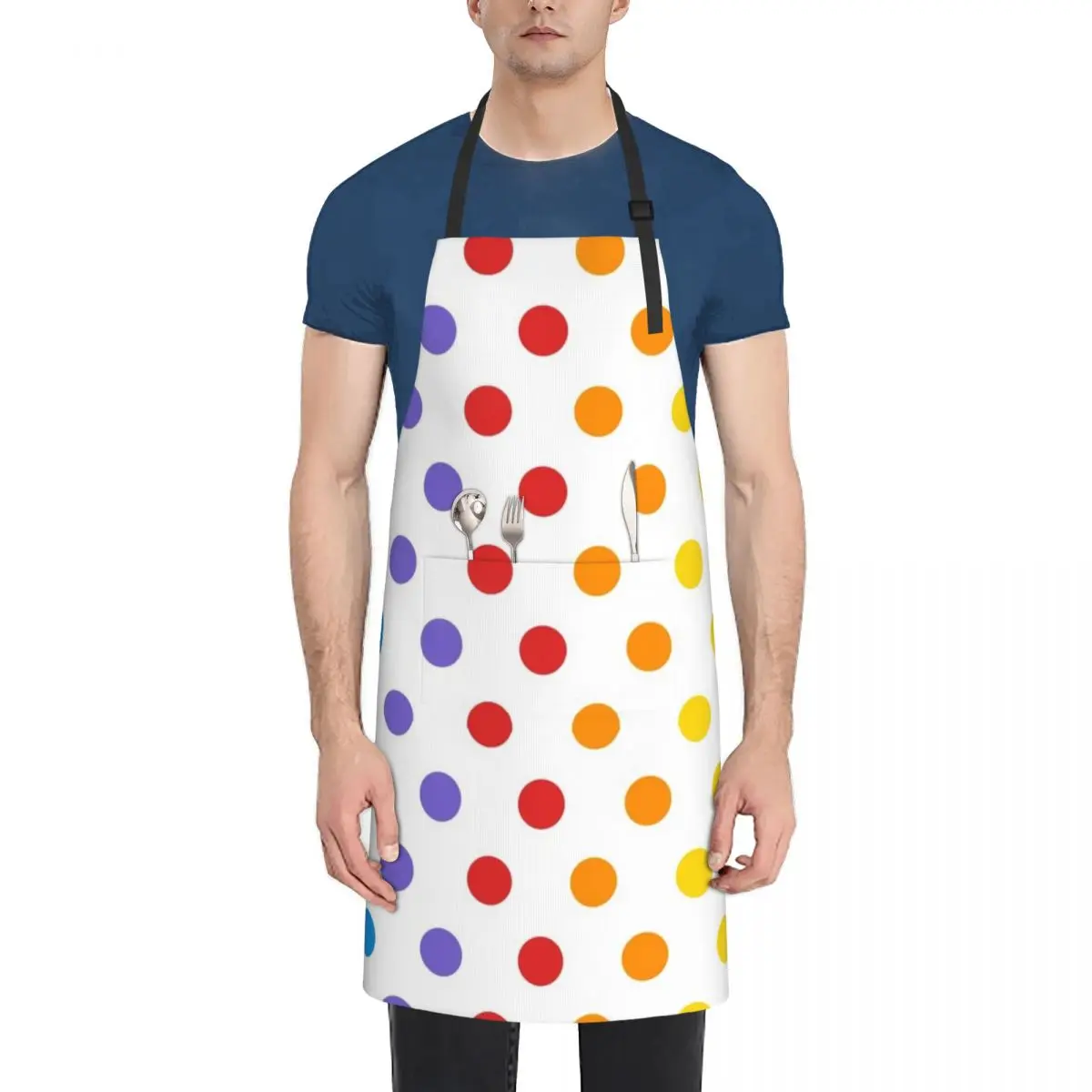 

SPRING & SUMMER POLKADOTS, COLORFUL POLKA DOTS, BRIGHT PRIMARY COLORS Apron household woman for women halloween Apron