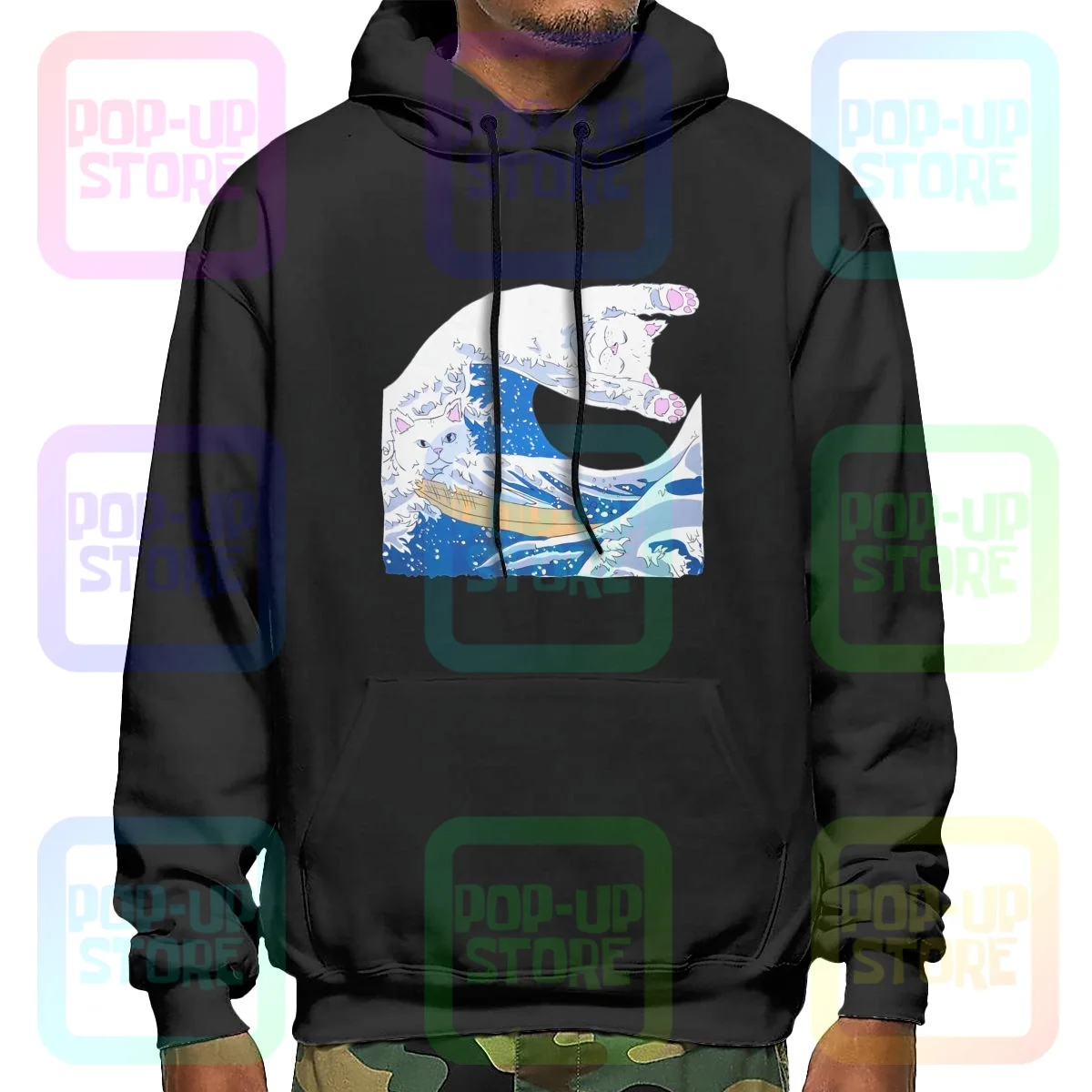 Genuine Rip Cat Dip Great Wave Hoodie Sweatshirts Hoodies Best Retro Natural Hot Selling