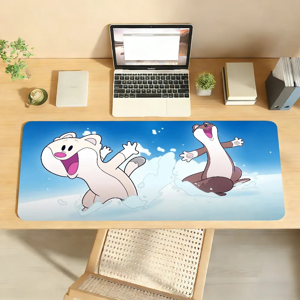 Mascot T-Tina And M-Milo MousePad Non-slip Locking Edge PC Laptop Accessories Rubber Office Keyboard Large Game XXL DeskMat