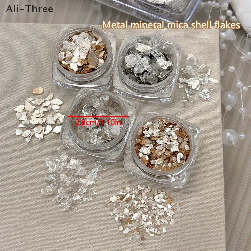 6 uds hoja de Metal lentejuelas para uñas accesorios de manicura para decoración de uñas artículos decorativos fragmentos de lámina dorada y lámina plateada Gol ultrafino