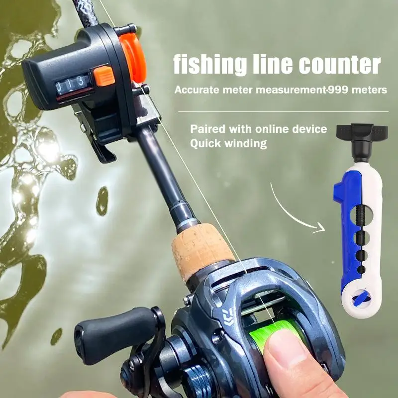 0-999M Fishing Line Counter Depth Length Measurement Tool Portable Fishing Tackle Fishing Line Depth Finder Equipment
