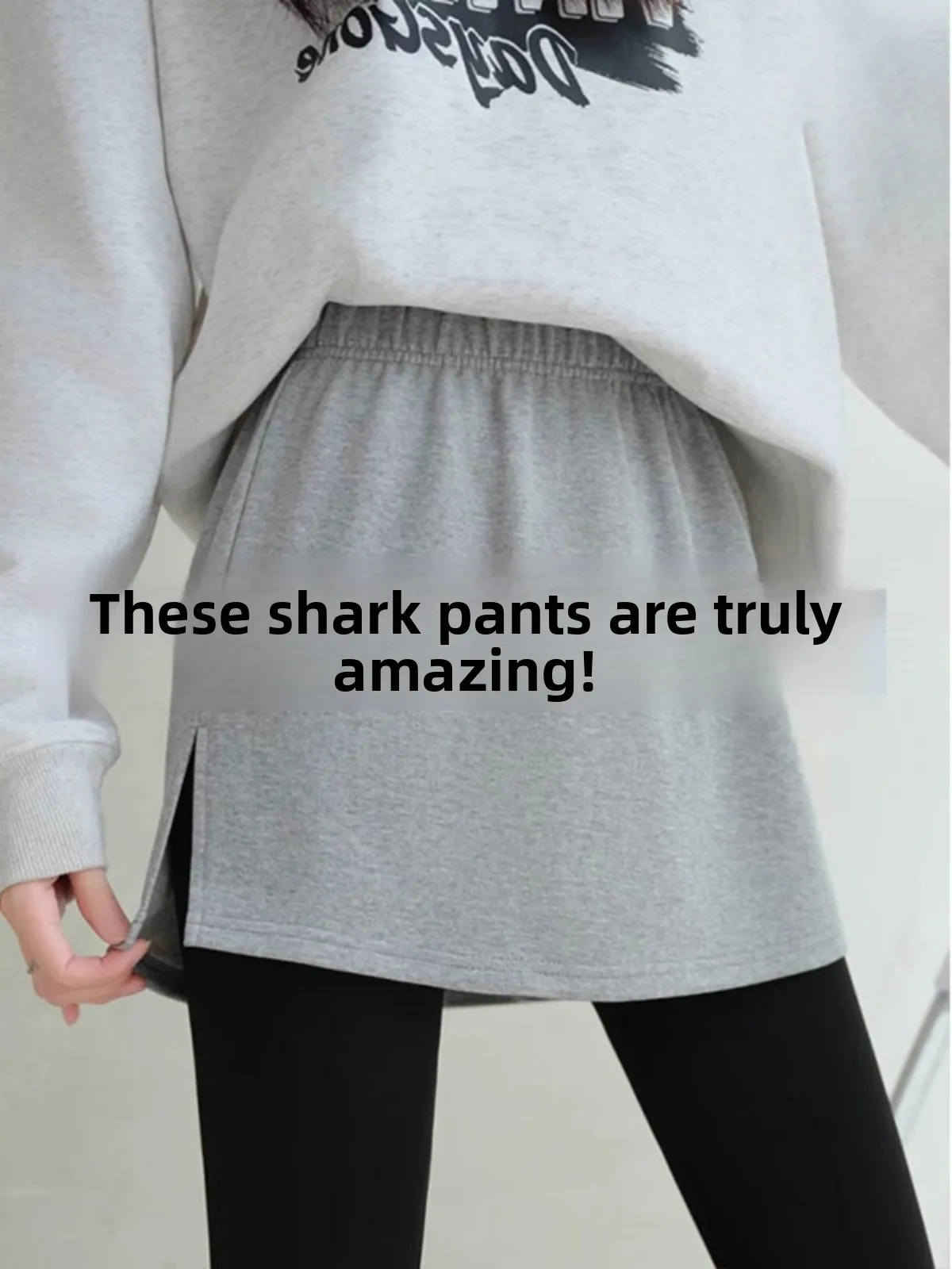 

Женские утепленные брюки-юбка Shark Base Layer, укороченные, для ношения под одеждой, скрывающие живот, осенне-зимние, модные, для повседневной носки, в корейском стиле