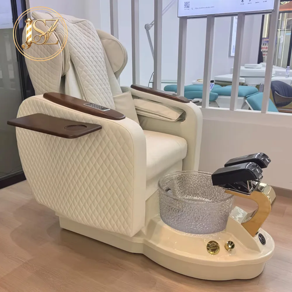 Stylish Modern Luxury Foot Spa Chair Set Ergonomic High Back Seat For Nail Beauty Salon