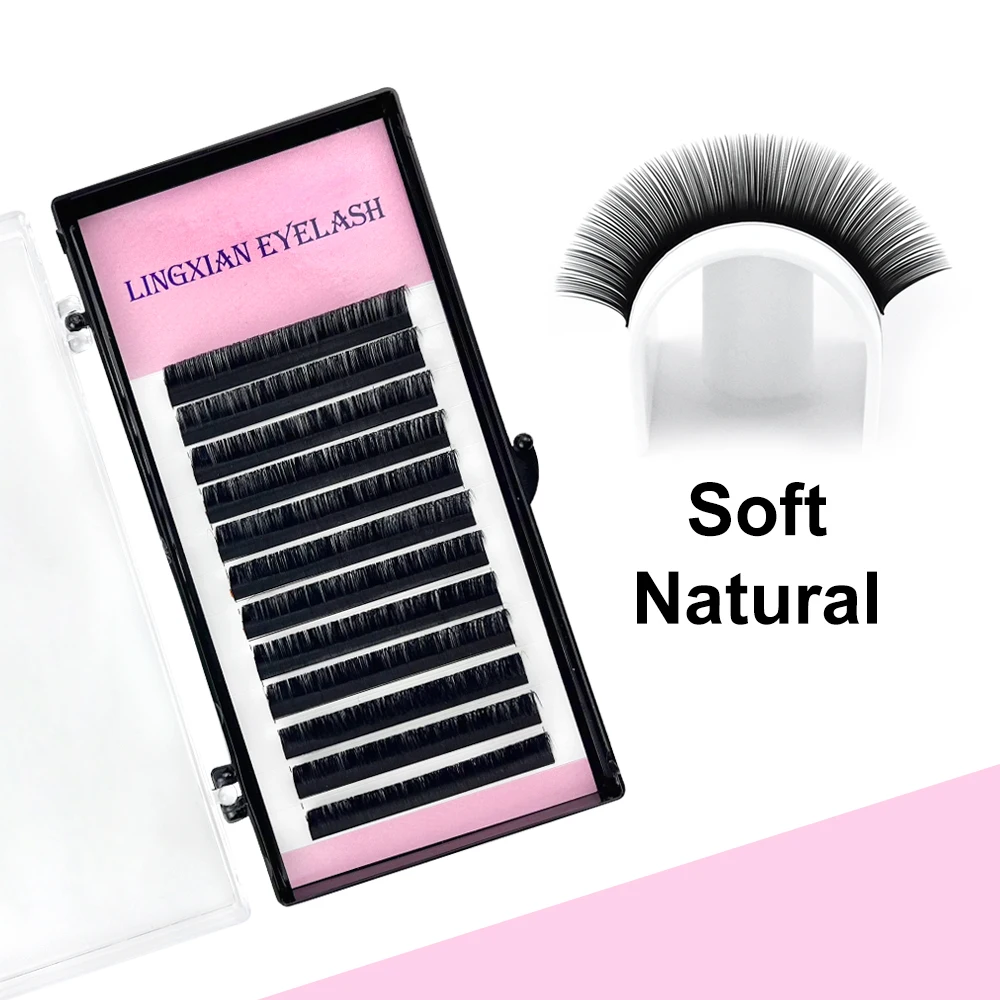 Faux Mink Individual Eyelash Extension 100% Handmade Lashes Extension Heat Resistant Silk Korea Eyelash Extension for Buildings