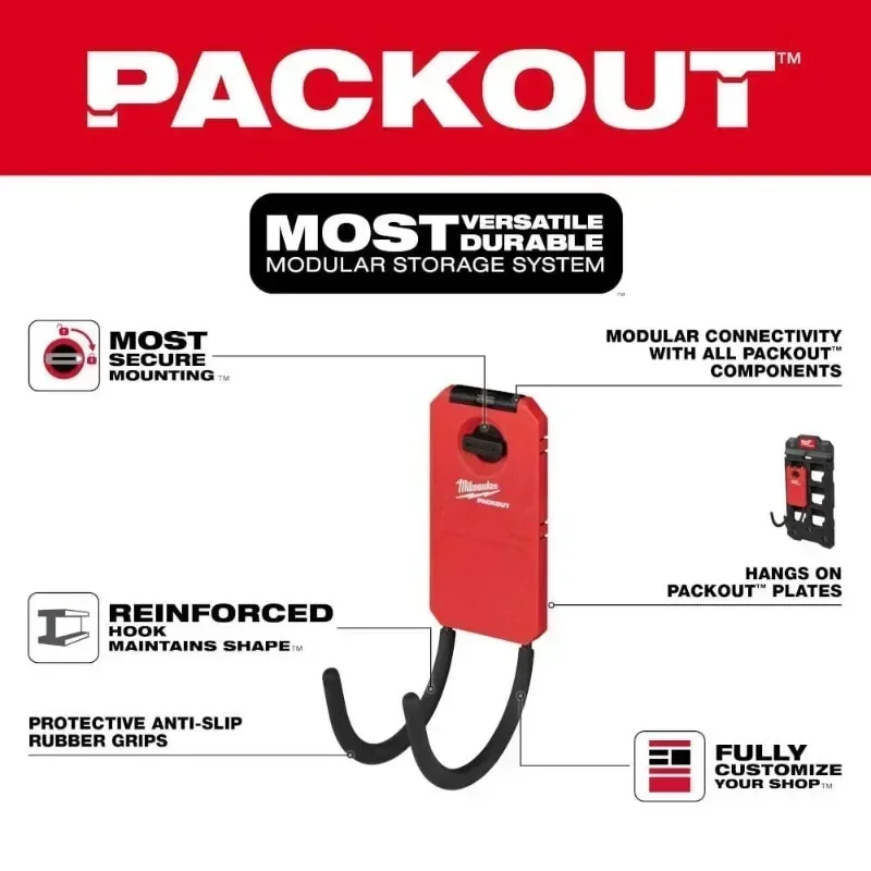 MILWAUKEE PACKOUT™ 6” Curved Hook Power Tool Accessories Milwaukee Tools 48-22-8331