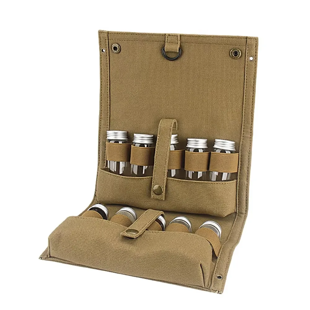 Outdoor Camping Portable Picnic Barbecue Seasoning Spice Bottle Storage Bag (Only Bag)