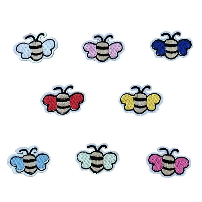 Single sale 1 pcs of Hot-melt adhesive ironing bee pattern embroidery sewing patches DIY decorative clothing patches